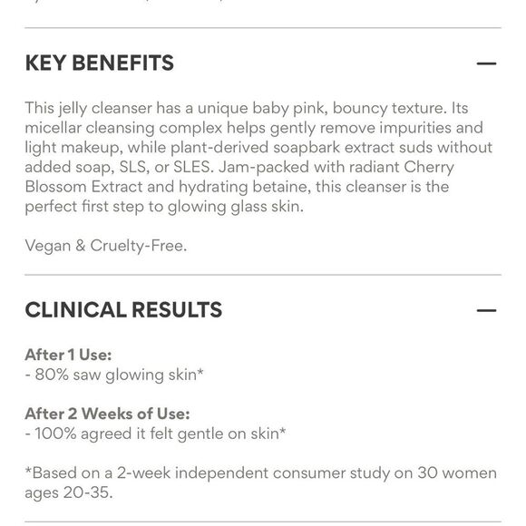 🌻 INNISFREE Cherry Blossom Glow Jam Cleanser New FullSz - Picture 9 of 9